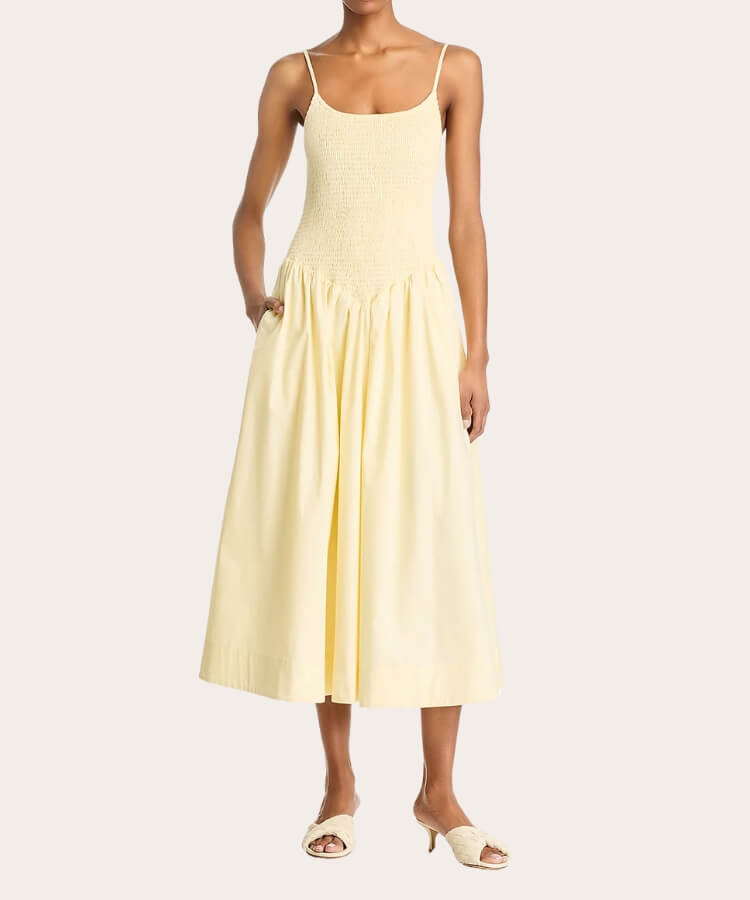 Smocked Drop-Waist Dress