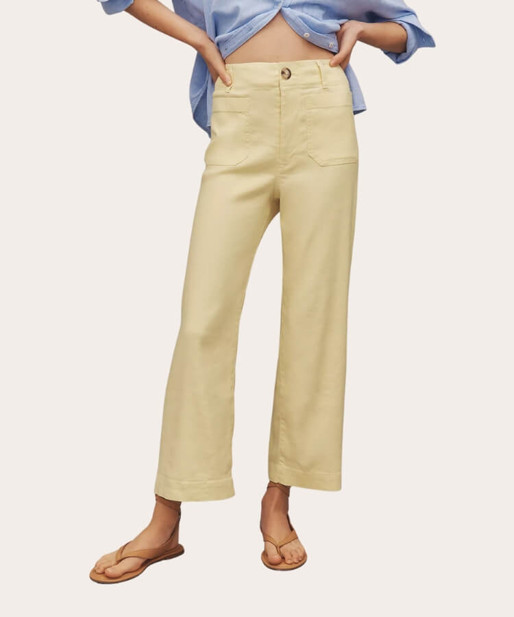 Cropped Wide-Leg Pants