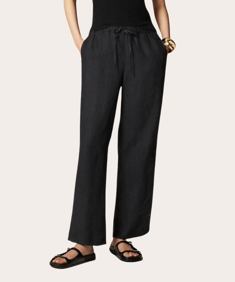 Pull-On Linen Pants