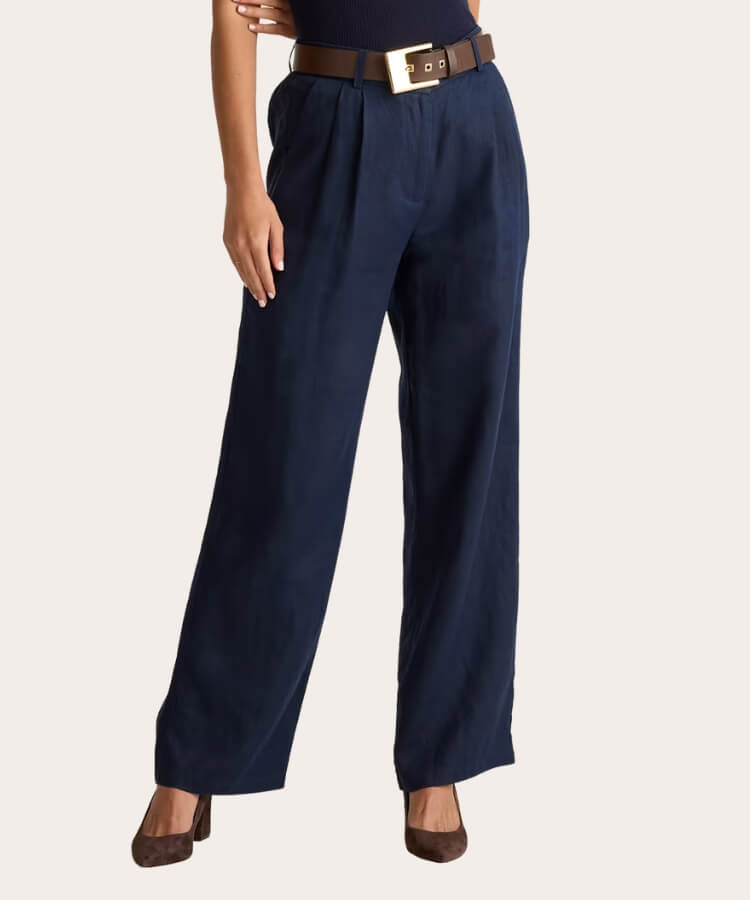 Linen Pleated Trousers