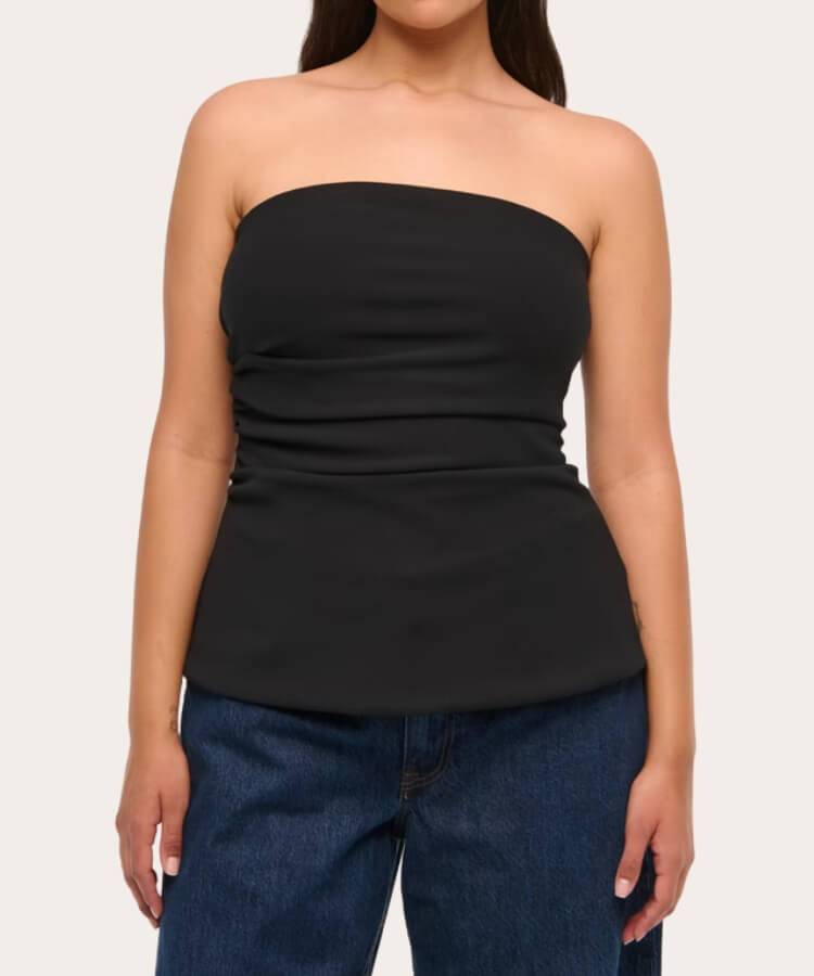 Strapless Ruched Top