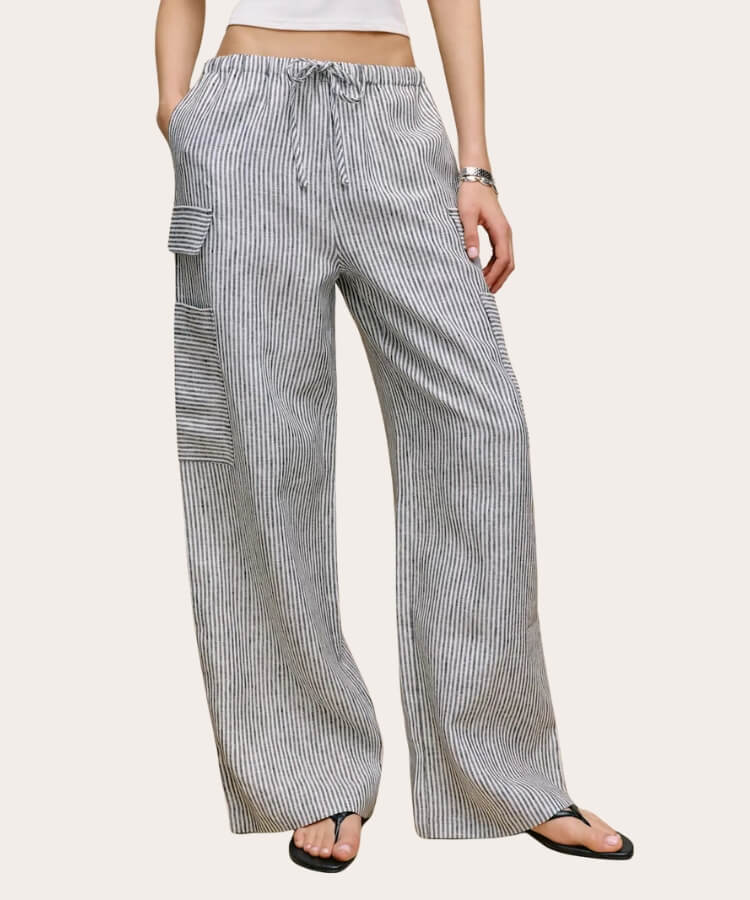 Drawstring Linen Pants