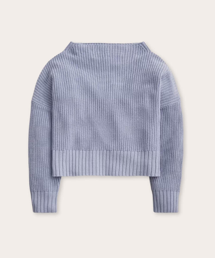 Ribbed Funnelneck Sweater