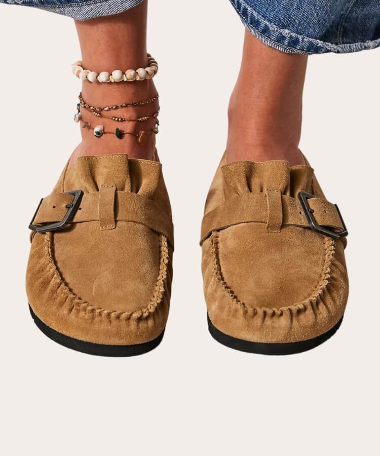 Suede Mules