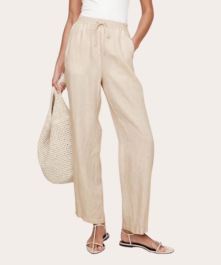 Linen Ankle Pants