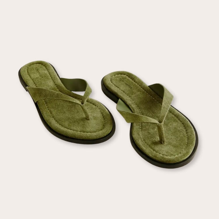 Suede Thong Sandals