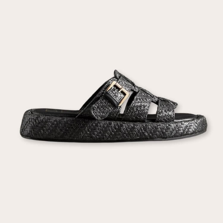 Raffia Fisherman Slide Sandals