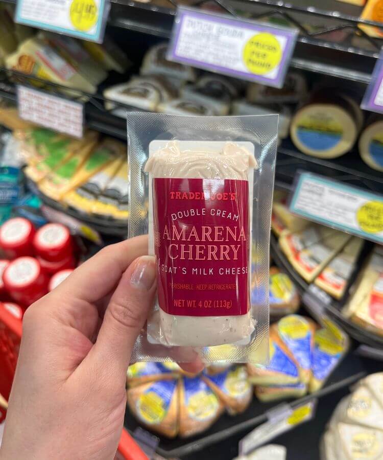 spring trader joe's products cherry goat cheese