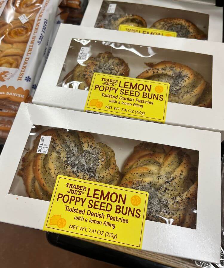 spring trader joe's products lemon poppy seed buns