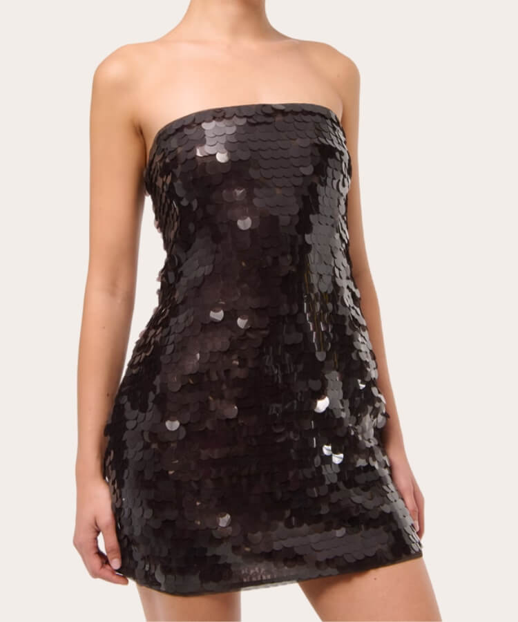 Strapless Sequin Dress