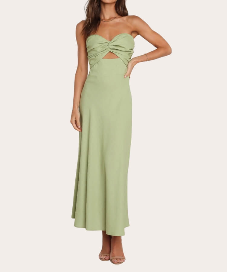 Cutout Strapless Dress