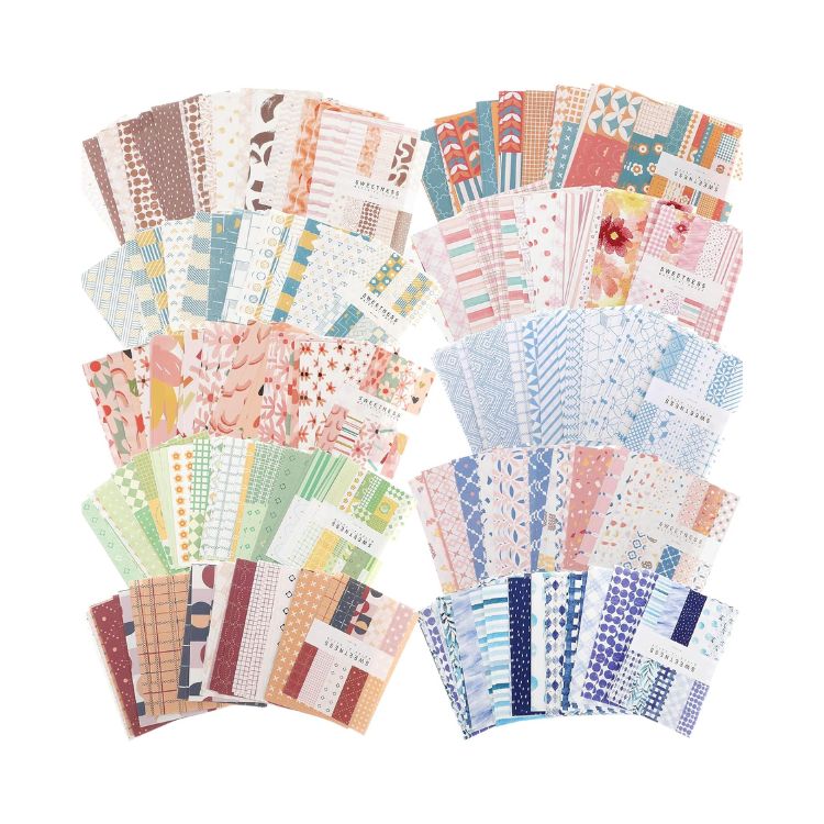 500 Sheets Scrapbook Paper Set