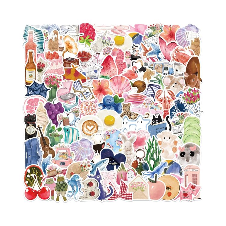 Summer Watercolor Sticker Set