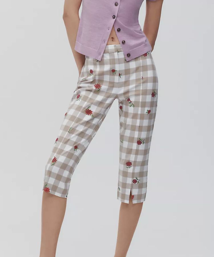 Gingham Capri Pants