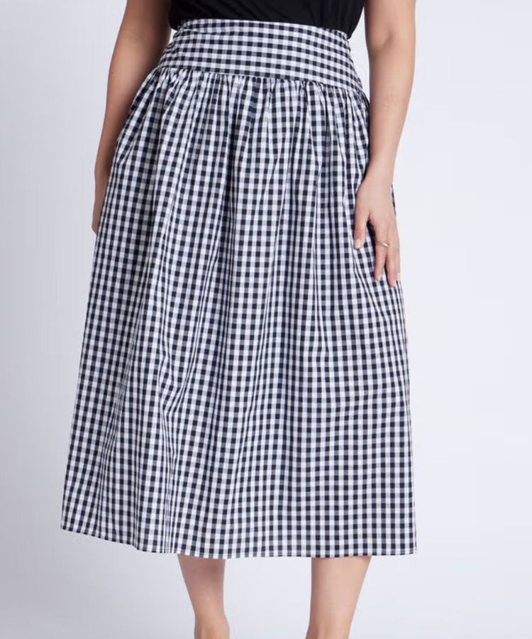 Gingham Full Skirt
