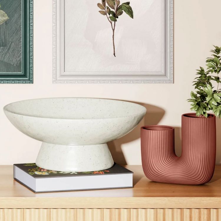 Speckled White Ceramic Bowl