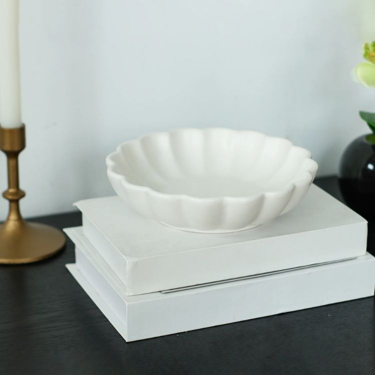 White Decorative Tabletop Bowl