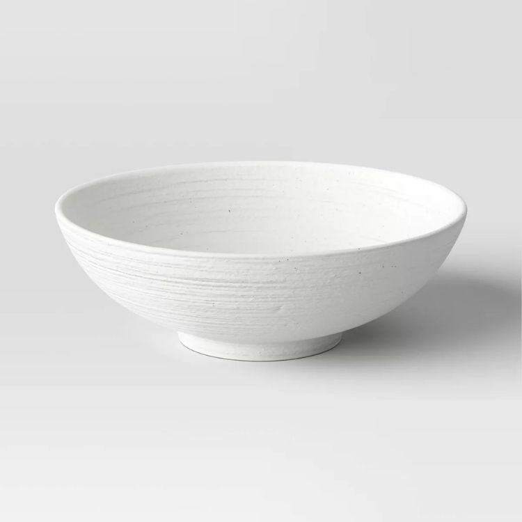 Ceramic Textured White Bowl