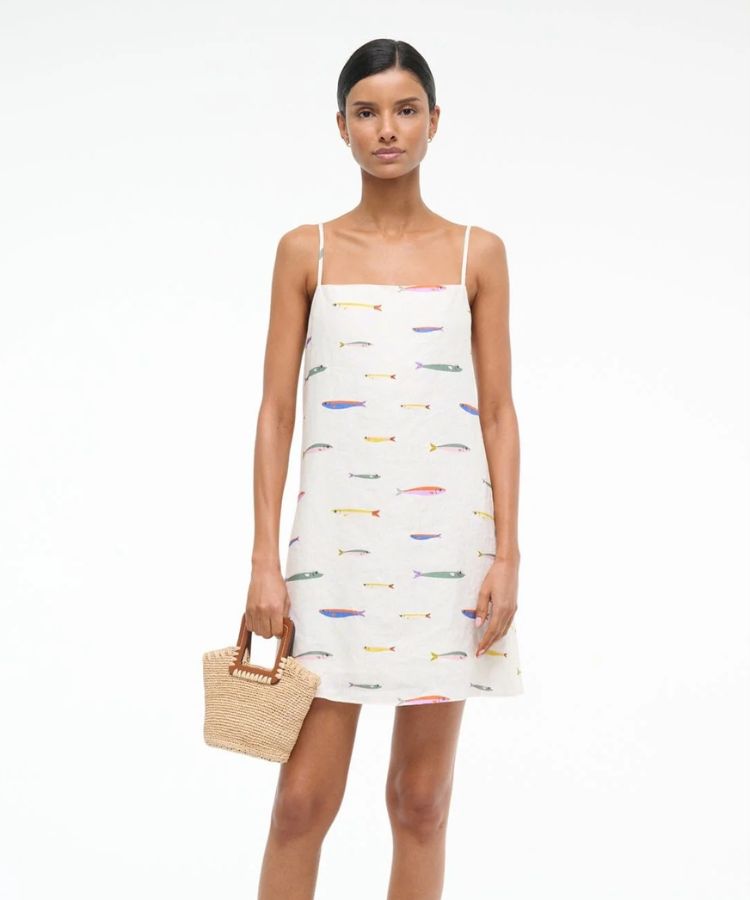 Pop Sardines Linen Mini Dress