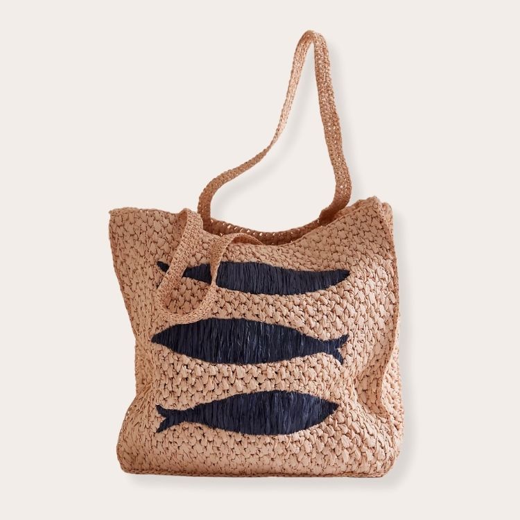 Farmers Market Raffia Tote