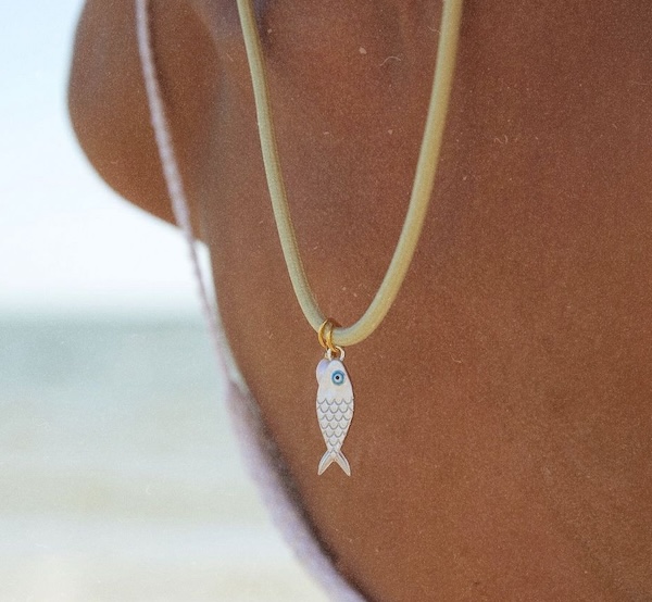 summer capsule fish necklace