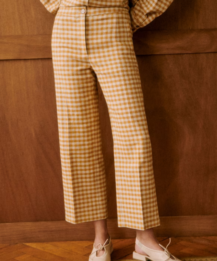 Wide-Leg Cropped Trousers